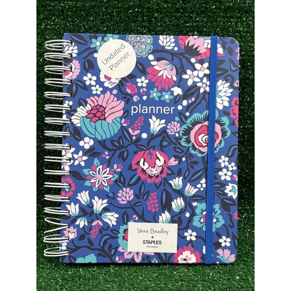 Vera Bradley 12 Month Planner Undated Bloom Berry One‎ Pg Used